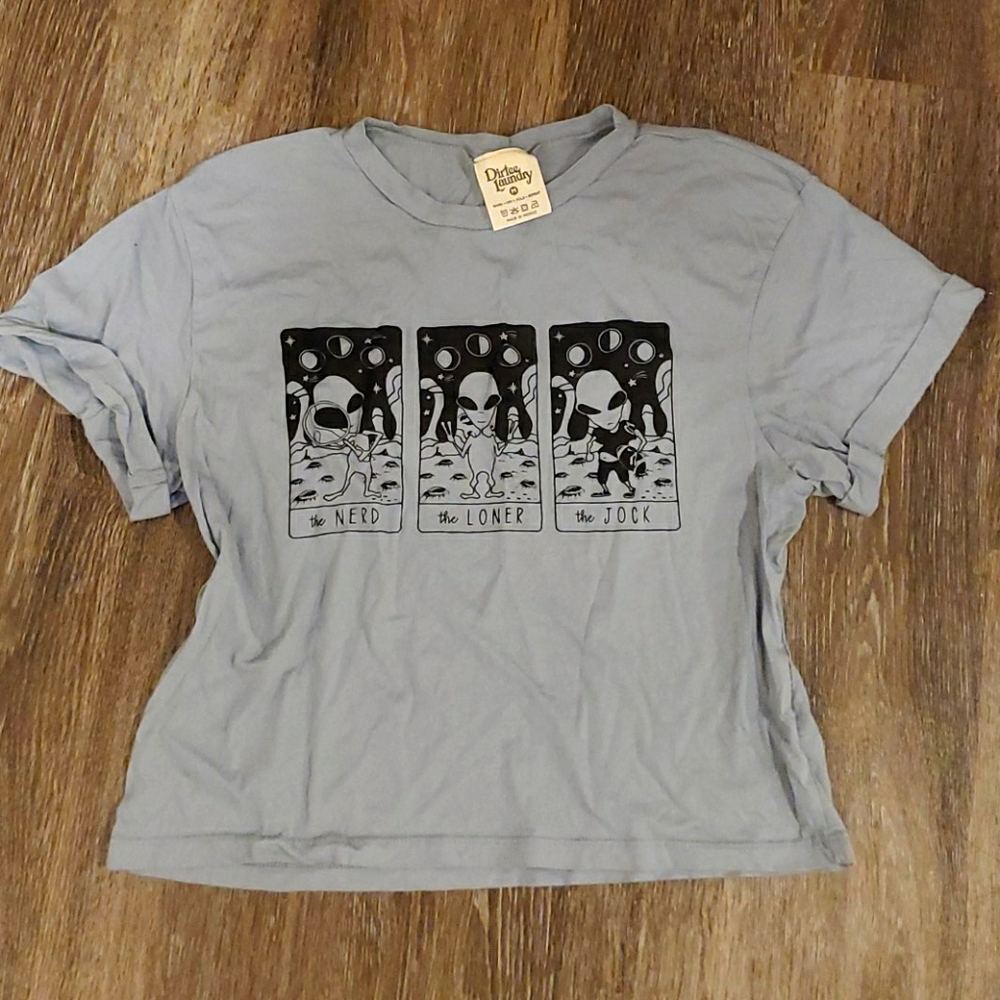 Tarot Card Alien Crop Top